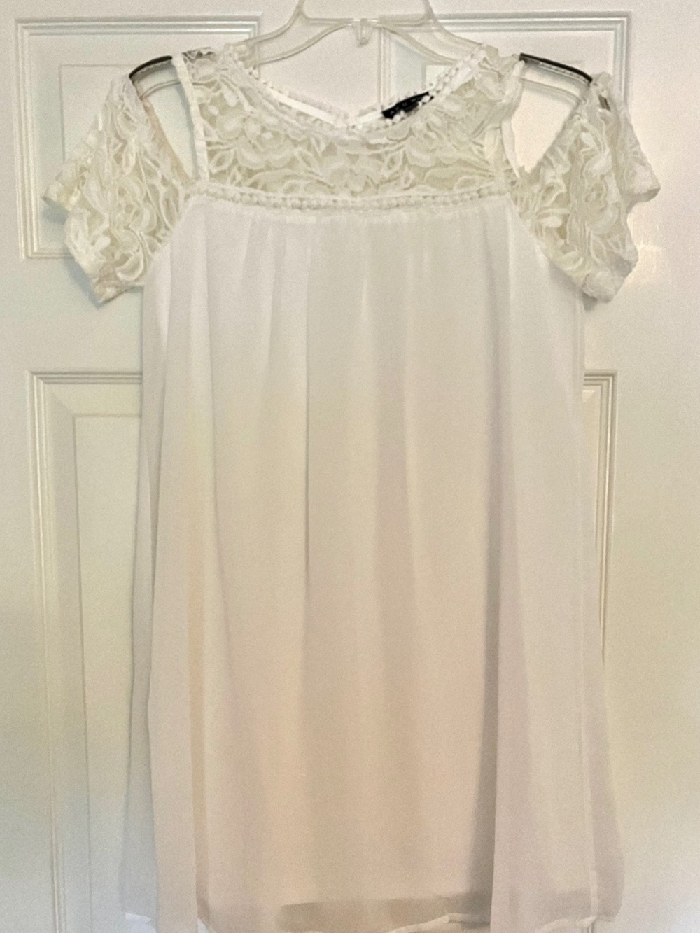 White Lace Off the Shoulder Dress